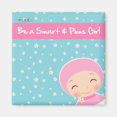 敬虔な女頭が切れるの子のマグネット マグネット (正面)