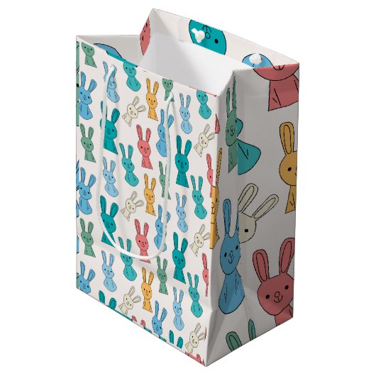 数々のうさぎ漫画 ミディアムペーパーバッグ (正面アングル)