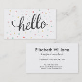 数々のなこんにちはの点の名刺 名刺 (正面/裏面)