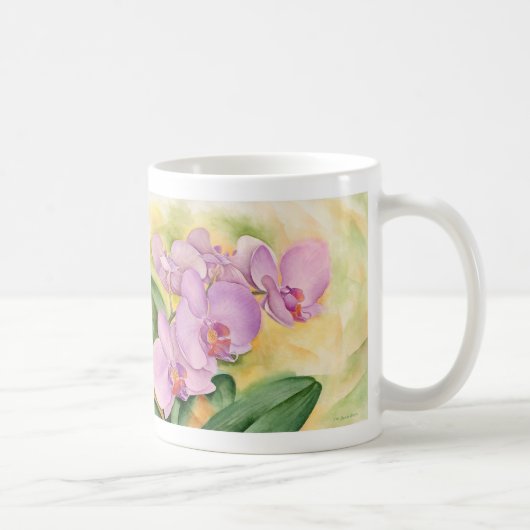 数々のなコチョウランの蘭の花- コーヒーマグカップ (右)