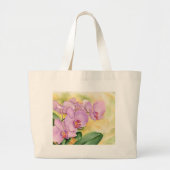 数々のなコチョウランの蘭の花- ラージトートバッグ (正面)