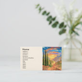 数々のなタスカニーの風景画- 名刺 (スタンド正面)