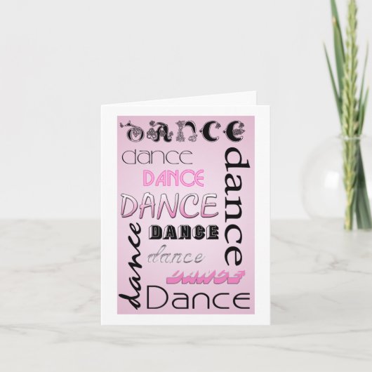 数々のなダンスの文字のブランクのメッセージカード カード (正面)