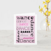 数々のなダンスの文字のブランクのメッセージカード カード (黄色い花)