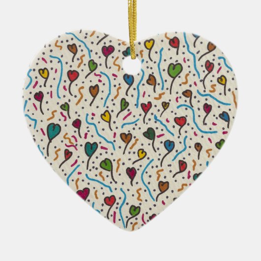 数々のなハートのオーナメントA7 セラミックオーナメント (正面)