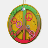 数々のなピースサインの陶磁器の休日のオーナメント セラミックオーナメント (左)