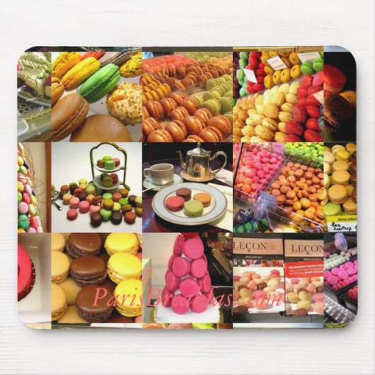 数々のなマカロン、ParisBreakfast.com マウスパッド (正面)
