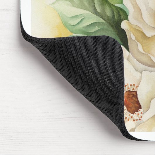 数々のなマグノリアの花の水彩画の芸術- マウスパッド (コーナー)