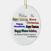 数々のな休日の挨拶 セラミックオーナメント (右)