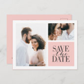 数々のな写真のグラフィックの保存日付 案内ポストカード (正面/裏面)