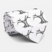 数々のな木のスケッチのタイ ネクタイ (ロール)