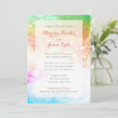 数々のな水彩画の渦巻の結婚式招待状の日の出 招待状 (スタンド正面)