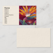 数々のな熱帯花極楽鳥- 名刺 (正面/裏面)