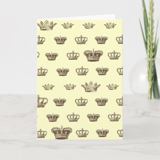 数々のな王冠のデザイン- bkgd色を選んで下さい カード (正面)