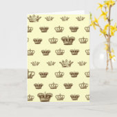 数々のな王冠のデザイン- bkgd色を選んで下さい カード (黄色い花)