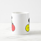 数々のな着色されたバイクの自転車 コーヒーマグカップ (中央)