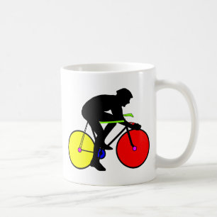 数々のな着色されたバイクの自転車 コーヒーマグカップ