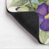 数々のな紫色の熱帯花の絵画- マウスパッド (コーナー)