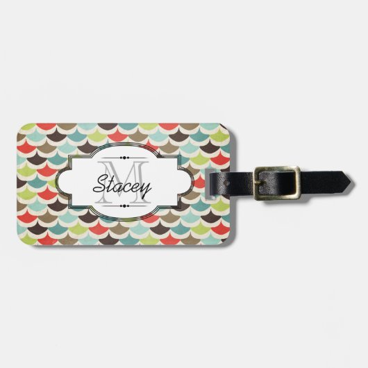 数々のな色によってスカラップで仕上げられる荷物のラベル ラゲッジタグ (正面横)