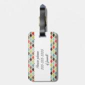 数々のな色によってスカラップで仕上げられる荷物のラベル ラゲッジタグ (裏面縦)