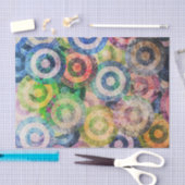 数々のな色のグランジな円パターン 薄葉紙 (クラフト)