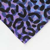 数々のな色のヒョウのプリントパターン フリースブランケット (角)