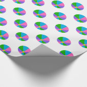 数々のな色のビーチボール ラッピングペーパー (角)