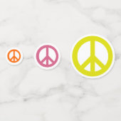 数々のな色のピースサイン コンフェッティ (正面)