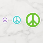 数々のな色のピースサイン コンフェッティ (裏面)