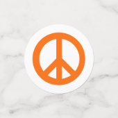 数々のな色のピースサイン コンフェッティ (スモール正面)