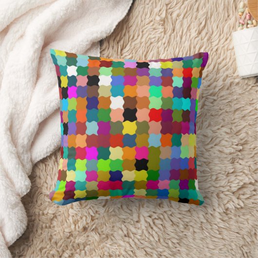 数々のな色のファンキーなストライプのペンキパターン芸術のデザイン クッション (ブランケット)