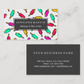 数々のな色の夏のアイスキャンデーパターン 名刺 (正面/裏面)