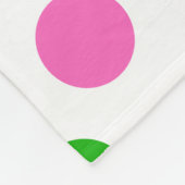 数々のな色の水玉模様 フリースブランケット (角)