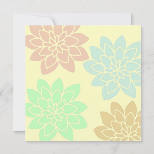 数々のな色の花の誕生日の招待状 招待状 (裏面)