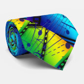 数々のな色音楽記号のプリントのネクタイ ネクタイ (ロール)