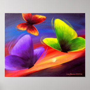 数々のな蝶絵画の芸術- ポスター