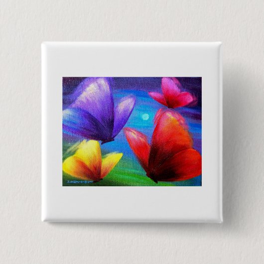 数々のな蝶芸術の絵画- 缶バッジ (正面)