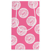 数々のな言語平和のギフトバッグのピンク スモールペーパーバッグ (正面)