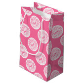 数々のな言語平和のギフトバッグのピンク スモールペーパーバッグ (裏面アングル)