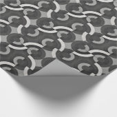 数々のな質の一見の幾何学的でモダンな円 ラッピングペーパー (角)