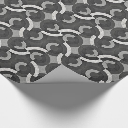 数々のな質の一見の幾何学的でモダンな円 ラッピングペーパー (角)