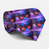 数々のな青い蝶日没の絵画- ネクタイ (ロール)