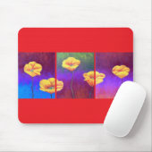 数々のな黄色いケシの花の絵画- マウスパッド (マウス)