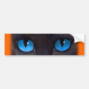 数々のな黒猫の蝶絵画の芸術- バンパーステッカー