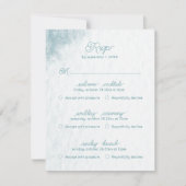 数々のイベントアンダーシーお洒落ウォーター色ビーチ 出欠カード (正面)