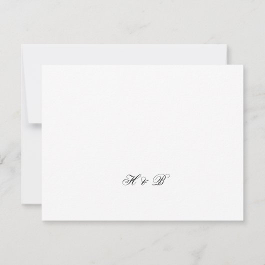 数々のイベントブフォーマルラック&ホワクラシックイ結婚ト 出欠カード (裏面)