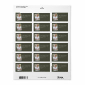 数々のエレガントモダンは緑のパーティー ラベル (フルシート)