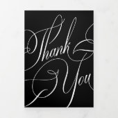 数々のエレガント写結婚のサンキューカード 三つ折り招待状 (カバー)