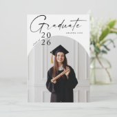 数々のエレガントPhoto Collage卒業招待状 招待状 (スタンド正面)