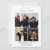 数々のエレガントPhoto Collage卒業招待状 招待状 (裏面)